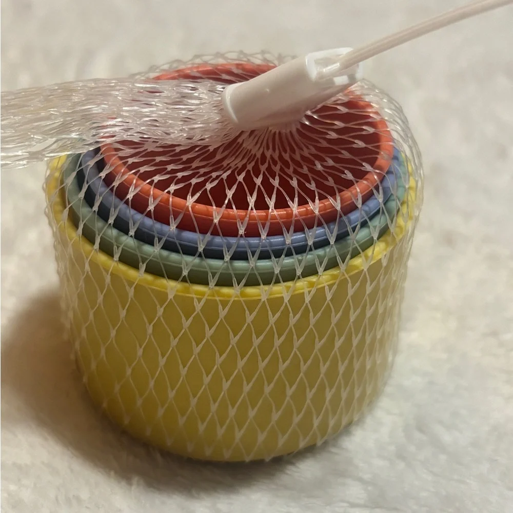 NWOT Toddler Stacking Cups 4-Pack – Mini Bath Toy Bundle – Bright Colors - Picture 2 of 7